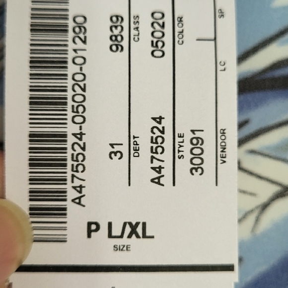 Tropical Print Hawaiian Half Sleeve Open Front Kimono Size PL/XL - Picture 12 of 12